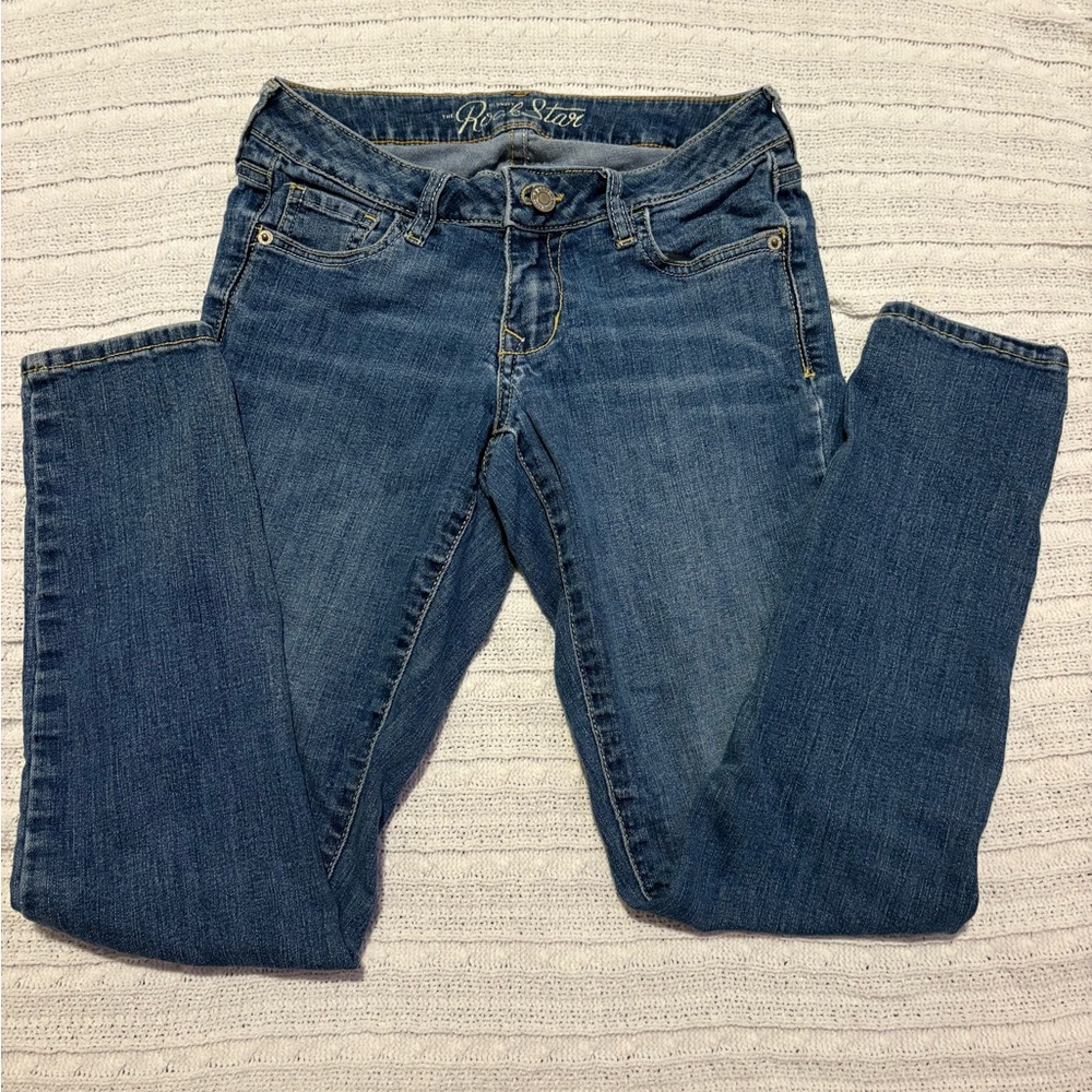 Old Navy Women's Straight Leg Jeans - Classic Blue